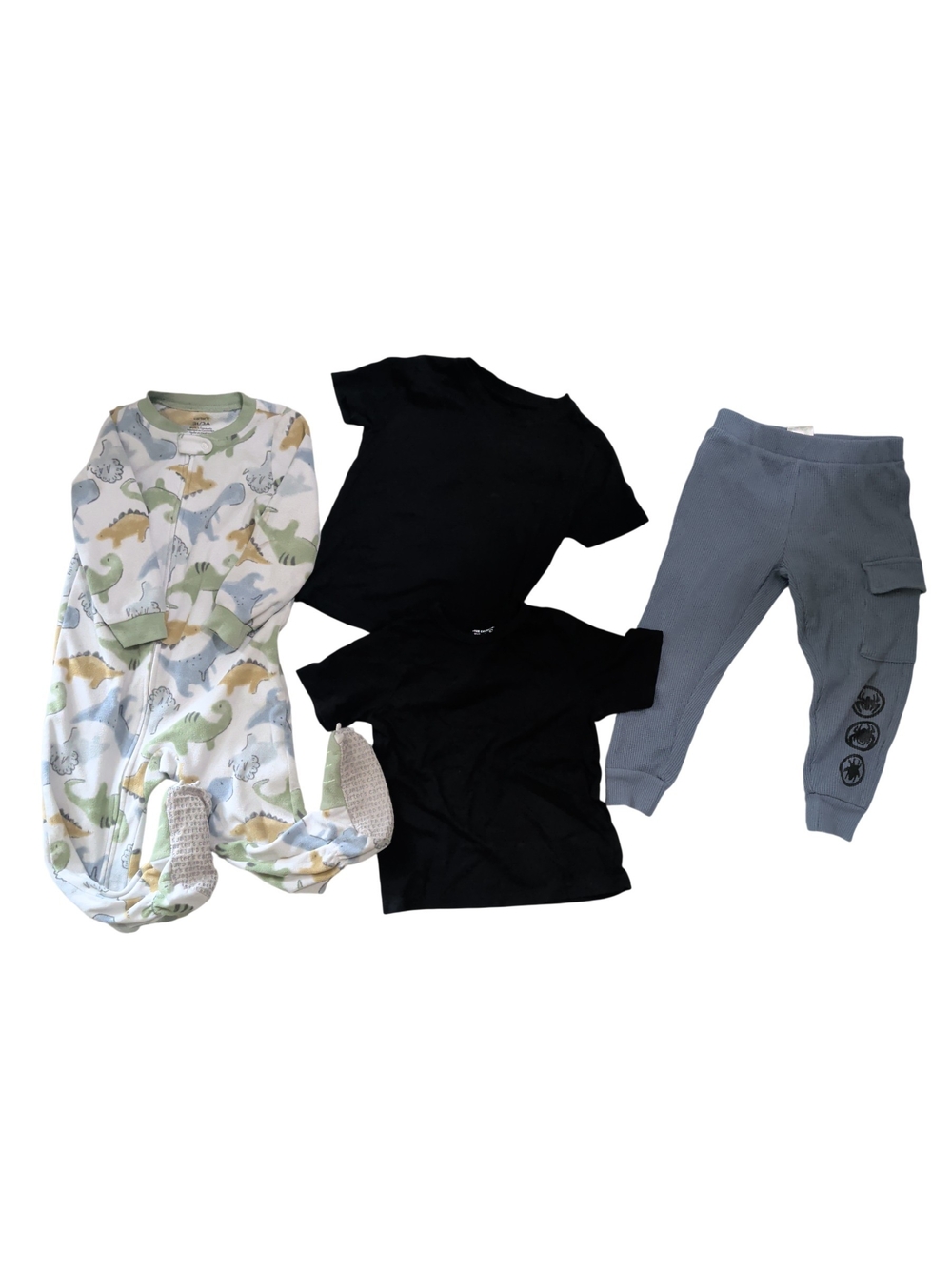 Toddler Boy 3T 4-Piece Lot: Marvel Spidey, Carter’s Dinos, Basics